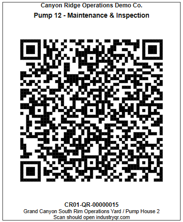 Pump 12 IndustryQR label