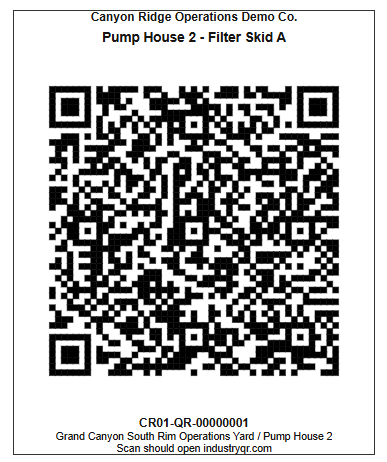 IndustryQR demo QR label